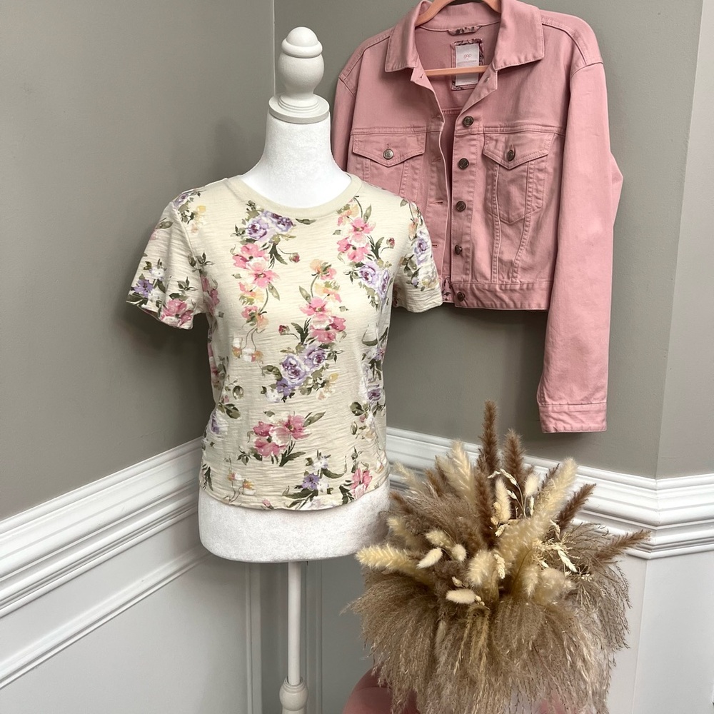 ✨ GAP X LOVESHACKFANCY  Floral Shrunken T-Shirt